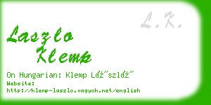laszlo klemp business card